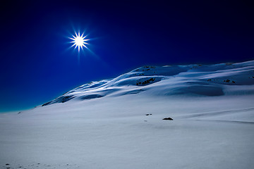 Image showing Snow covered mountain