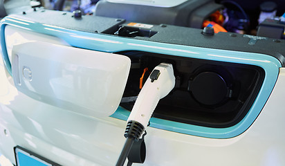 Image showing Charging an electric car