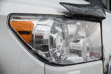 Image showing raindrops on modern car