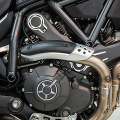 Image showing Detail of motorcycle engine