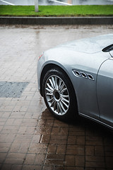 Image showing raindrops on modern car