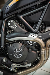 Image showing Detail of motorcycle engine