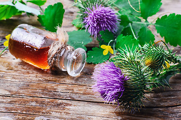 Image showing Flower and burdock extract