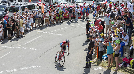 Image showing The Cyclist Bob Jungels on Col du Glandon - Tour de France 2015