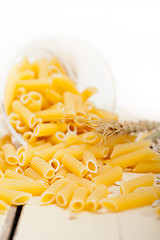 Image showing Italian pasta penne with wheat