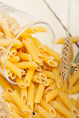 Image showing Italian pasta penne with wheat