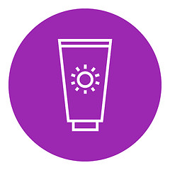 Image showing Sunscreen line icon.