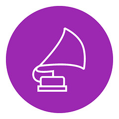 Image showing Gramophone line icon.