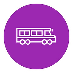 Image showing School bus line icon.