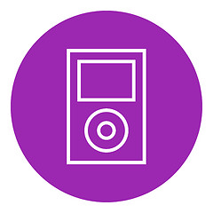 Image showing MP3 player line icon.