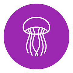 Image showing Jellyfish line icon.