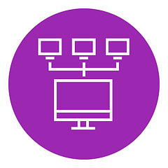 Image showing Computer network line icon.