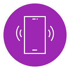 Image showing Vibrating phone line icon.