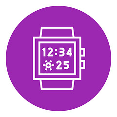 Image showing Smartwatch line icon.