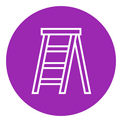 Image showing Stepladder line icon.