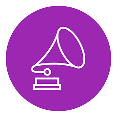 Image showing Gramophone line icon.