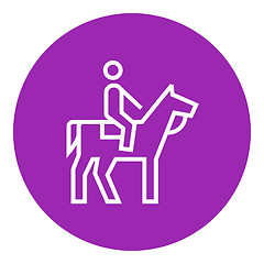 Image showing Horse riding line icon.