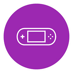 Image showing Game console gadget line icon.