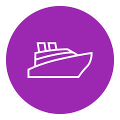 Image showing Cruise ship line icon.