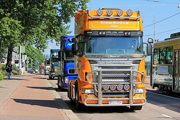 Image showing Finnish Truckers Protest Against EC Cabotage Rules