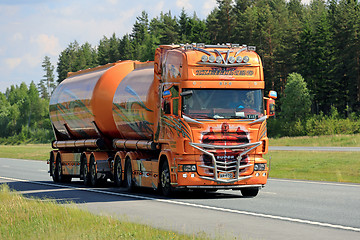 Image showing Super Tank Truck Shogun Scania on Freeway