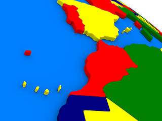 Image showing Morocco on colorful 3D globe