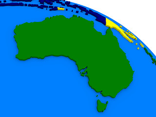 Image showing Australia on colorful 3D globe