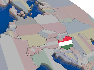 Image showing Hungary with flag