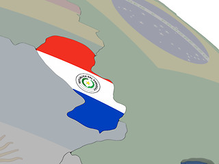 Image showing Paraguay with flag