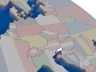 Image showing Slovenia with flag