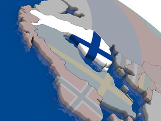 Image showing Finland with flag