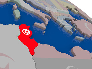 Image showing Tunisia with flag