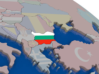 Image showing Bulgaria with flag