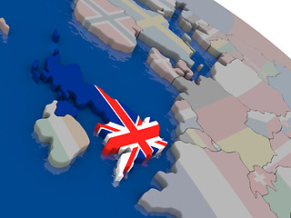 Image showing United Kingdom with flag