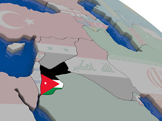 Image showing Jordan with flag