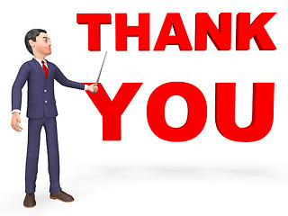 Image showing Thank You Represents Business Person And Businessman 3d Renderin