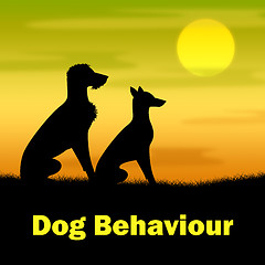 Image showing Dog Behaviour Means Actions Landscape And Pup