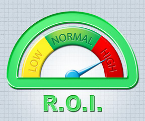 Image showing High Roi Shows Rate Of Return And Display