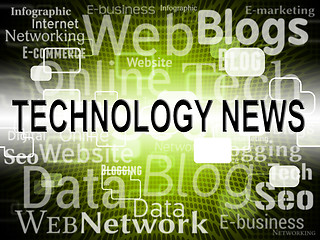 Image showing Technology News Represents Social Media And Digital