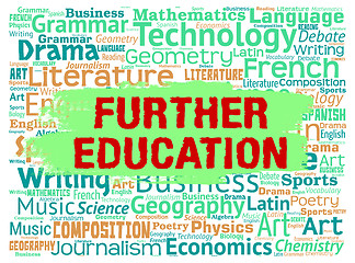 Image showing Further Education Represents Educating University And Learning