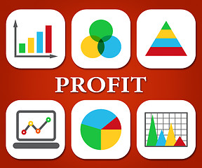 Image showing Profit Charts Represents Earnings Graphics And Graph