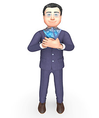 Image showing Credit Card Means Business Person And Bankrupt 3d Rendering