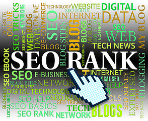 Image showing Seo Rank Represents Search Engines And Marketing