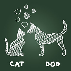 Image showing Pets Love Indicates Domestic Cat And Adoration