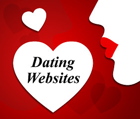 Image showing Dating Websites Represents Love Internet And Sweethearts