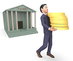 Image showing Bank Cash Represents Business Person And Executive 3d Rendering