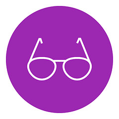 Image showing Eyeglasses line icon.