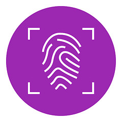 Image showing Fingerprint scanning line icon.