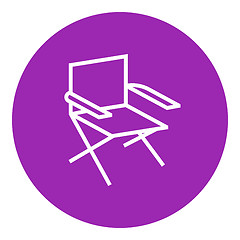 Image showing Folding chair line icon.