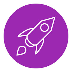 Image showing Rocket line icon.